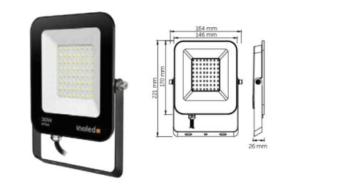İNOLED 20W EGRA LED PROJEKTÖR(YEŞİL)