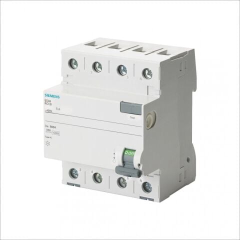 SIEMENS 5SV4642-0 KAÇAK AKIM KORUMA RÖLESİ 25A 400V 300MA TRİFAZE 3FAZ+NÖTR 70MM