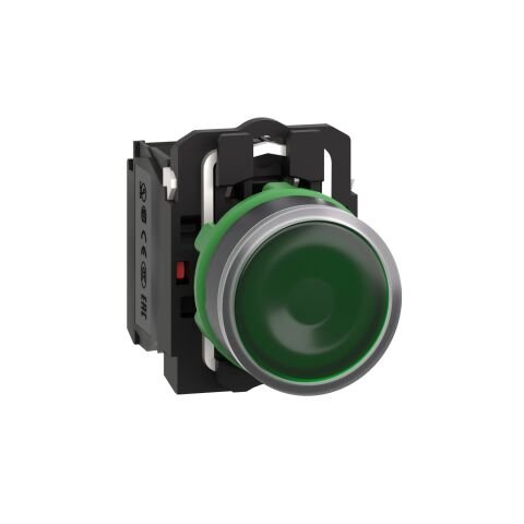 SCHNEIDER IŞIKLI YAYLI BUTON YEŞİL 22 MM 24V AC-DC LEDLİ 3389110904062