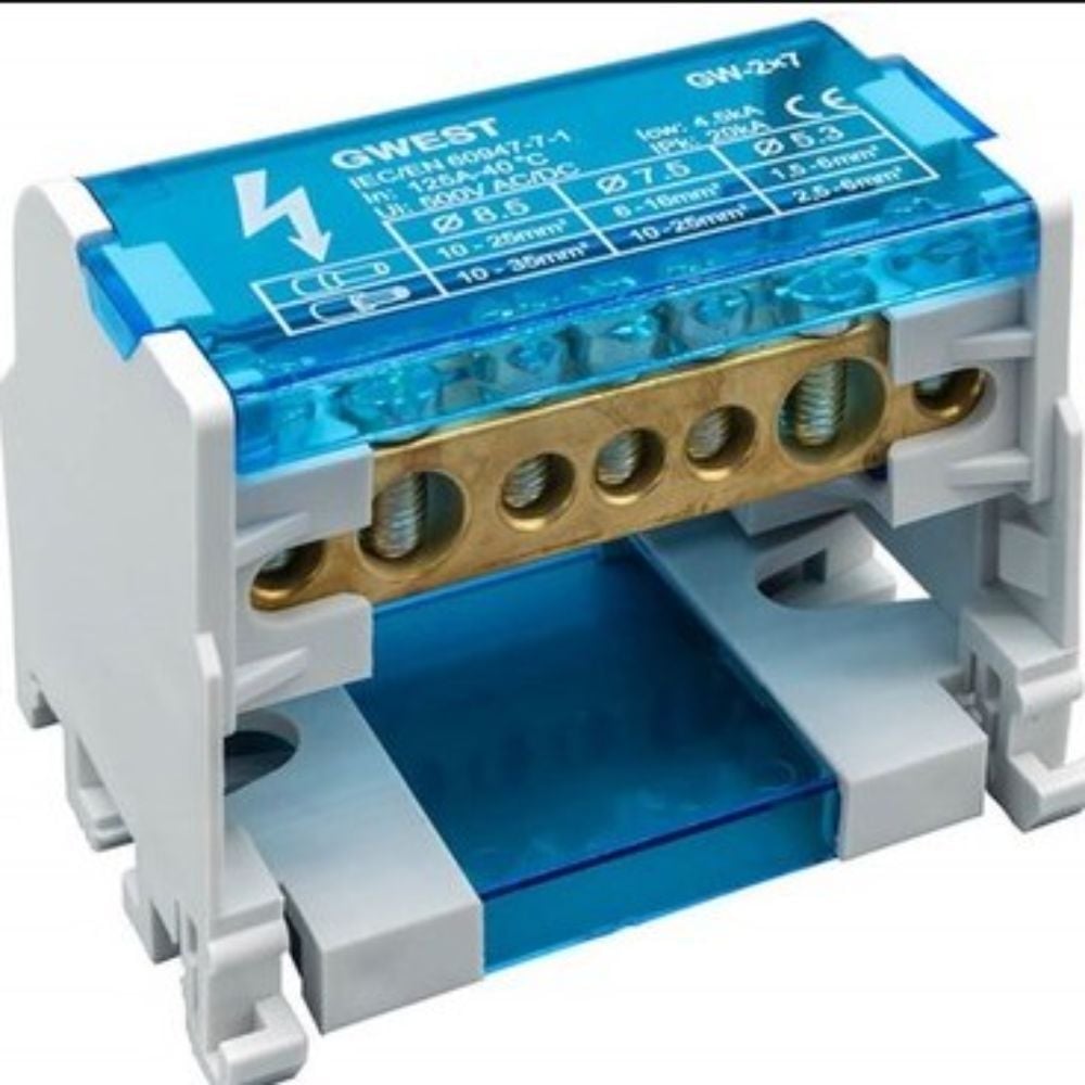 GWEST GW-125A TEK KUTUPLU 1X10-16MM2 GİRİŞLİ DAĞITICI ÜNİTE (5 ADET)