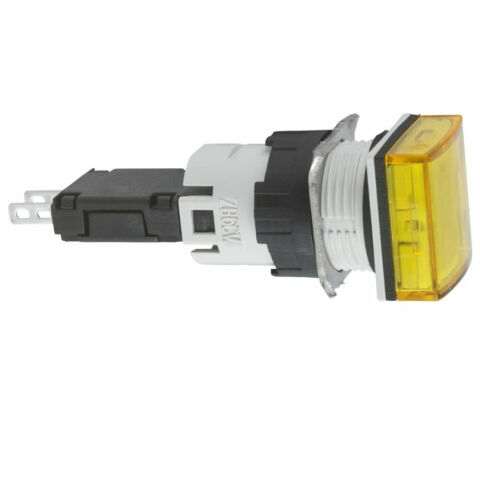 SCHNEIDER 12...24V ENTEGRE LED'Lİ KARE SARI EKSİKSİZ PİLOT IŞIĞI Ø16 XB6CV5BB