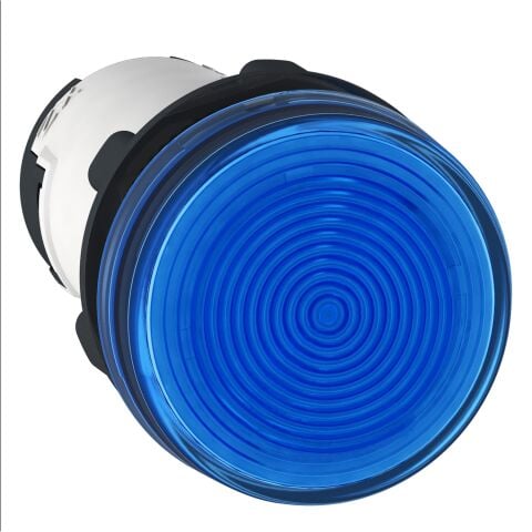 SCHNEIDER YUVARLAK PİLOT IŞIĞI ÇAP 22 MAVİ ENTEGRE LED 24 V VİDA KELEPÇ TERMİNALİ 3389119021890