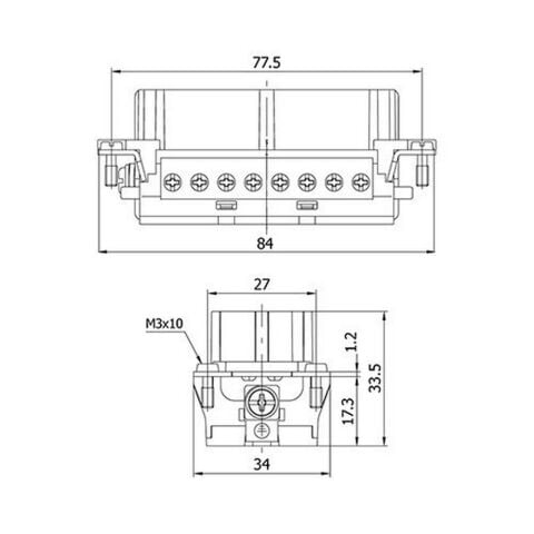 METE ENERJİ 16X16A. ÇOKLU PRİZ ÇEKİRDEK MONTAJLI 29022