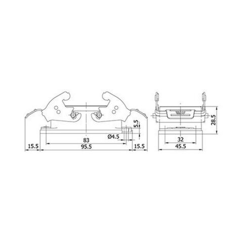 METE ENERJİ 10X16A. ÇOKLU MAKİNE GÖVDE METAL MANDAL  MONTAJLI 29040S