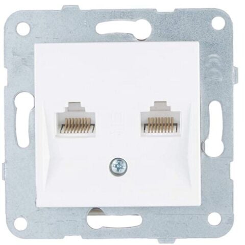 VİKO K-M BEYAZ İKİLİ DATA CAT6 MEK+D-K 90967079