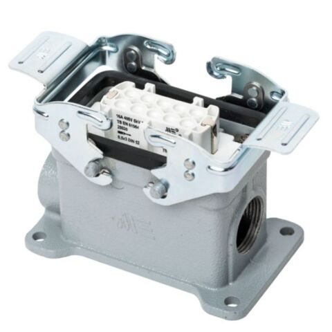 METE ENERJİ 10X16A. DUVAR PRİZ ÇİFT GİRİŞLİ METAL MANDALLI - 403028S