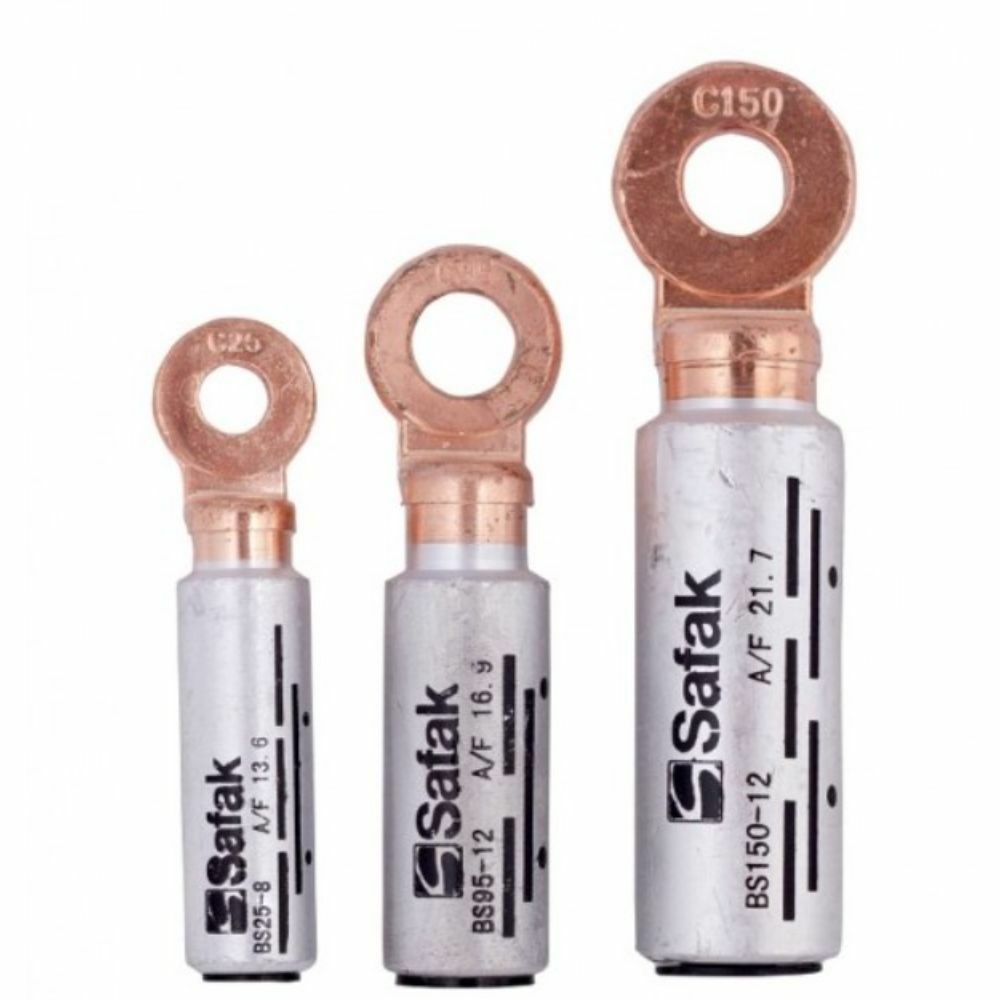 ŞAFAK 25MM M12 DIN NORMU BİMETAL BAKIR-ALM KABLO PABUCU (70 ADET) 8680734710493