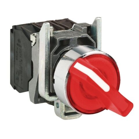 SCHNEIDER KALICI IŞIKLI MANDAL BUTON KIRMIZI 0-1 24V AC-DC LEDLİ 3389110892208