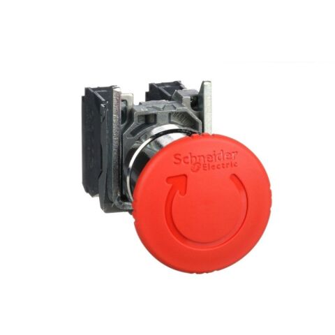 SCHNEIDER 40 MM 1NA/1NK MANTAR KAFALI KALICI ÇEVİR-ÇEK ACİL DURDURMA BUTONU 3389110887051