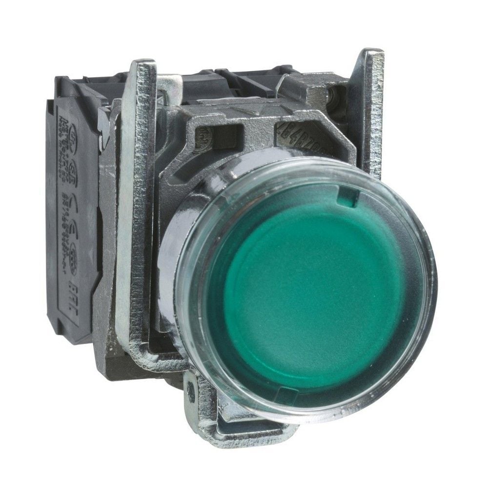 SCHNEIDER IŞIKLI YAYLI BUTON YEŞİL 22 MM 230V AC LEDLİ 3389110892130