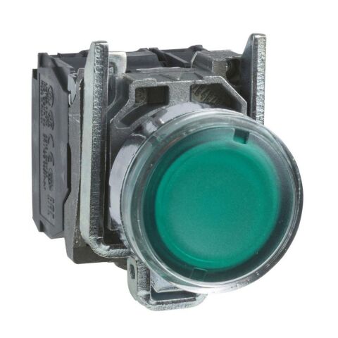 SCHNEIDER IŞIKLI YAYLI BUTON YEŞİL 22 MM 230V AC LEDLİ 3389110892130