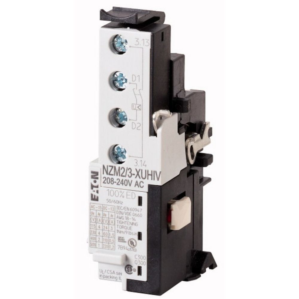 EATON NZM2/3-XUHIV208-240AC KOMPAKT ŞALTER AKSESUARI: ERKEN KAPAMA KONTAKLI DÜŞÜK GER.BOBİNİ NZM2/3
