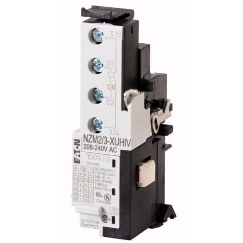 EATON NZM2/3-XUHIV208-240AC KOMPAKT ŞALTER AKSESUARI: ERKEN KAPAMA KONTAKLI DÜŞÜK GER.BOBİNİ NZM2/3