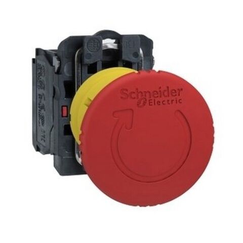 SCHNEIDER XB5AS8442 MANTAR KAFALI KALICI ÇEVİR-ÇEK ACİL DURDURMA BUTONU 40MM 1NK 3389110575453