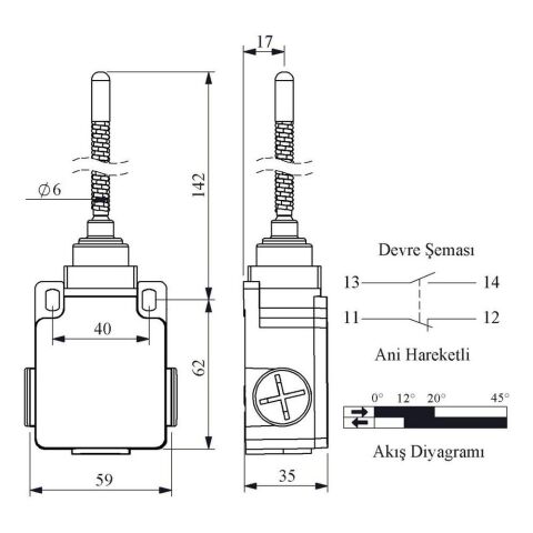 EMAS L2K13SOM102 ACISAL HARK.UCU METAL SPİRAL TELLİ ÇOK YÖNLÜ KOL