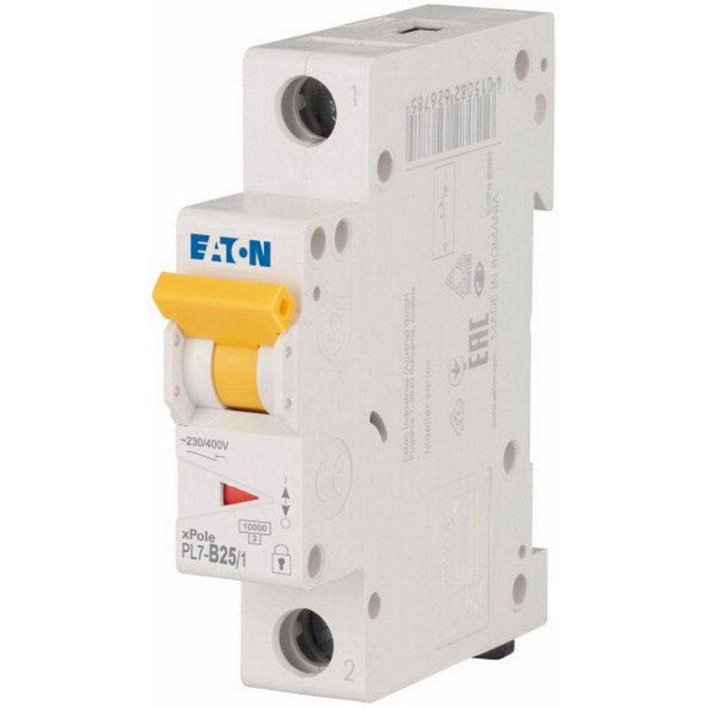 EATON PL7-B25/1 MİNYATÜR DEVRE KESİCİ - 10KA - B EĞRİSİ - 1X25A
