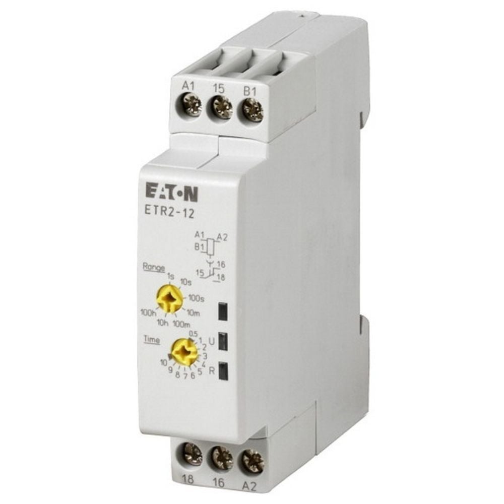 EATON ETR2-12 ELEKTRONİK ZAMAN RÖLESİ (17,5MM) - DÜŞMEDE GECİKME