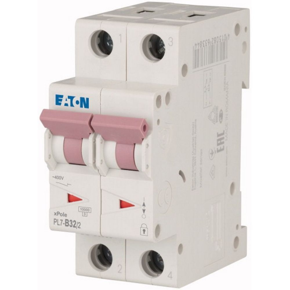 EATON PL7-B32/2 MİNYATÜR DEVRE KESİCİ - 10KA - B EĞRİSİ - 2X32A