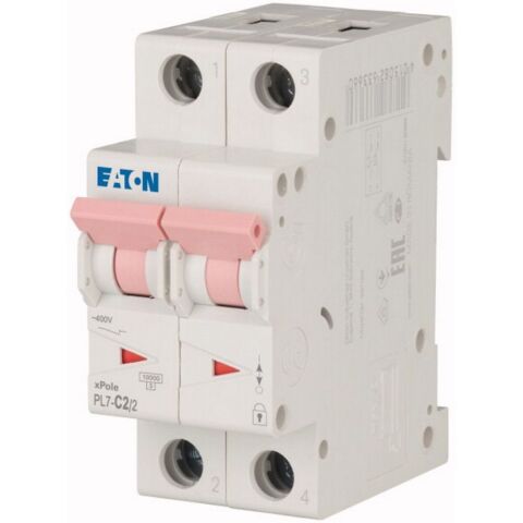 EATON PL7-C2/2 MİNYATÜR DEVRE KESİCİ - 10KA - C EĞRİSİ - 2X2A