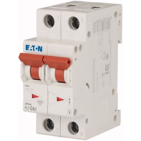 EATON PL7-C4/2 MİNYATÜR DEVRE KESİCİ - 10KA - C EĞRİSİ - 2X4A