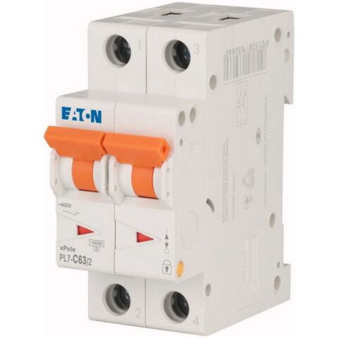 EATON PL7-C63/2 MİNYATÜR DEVRE KESİCİ - 10KA - C EĞRİSİ - 2X63A