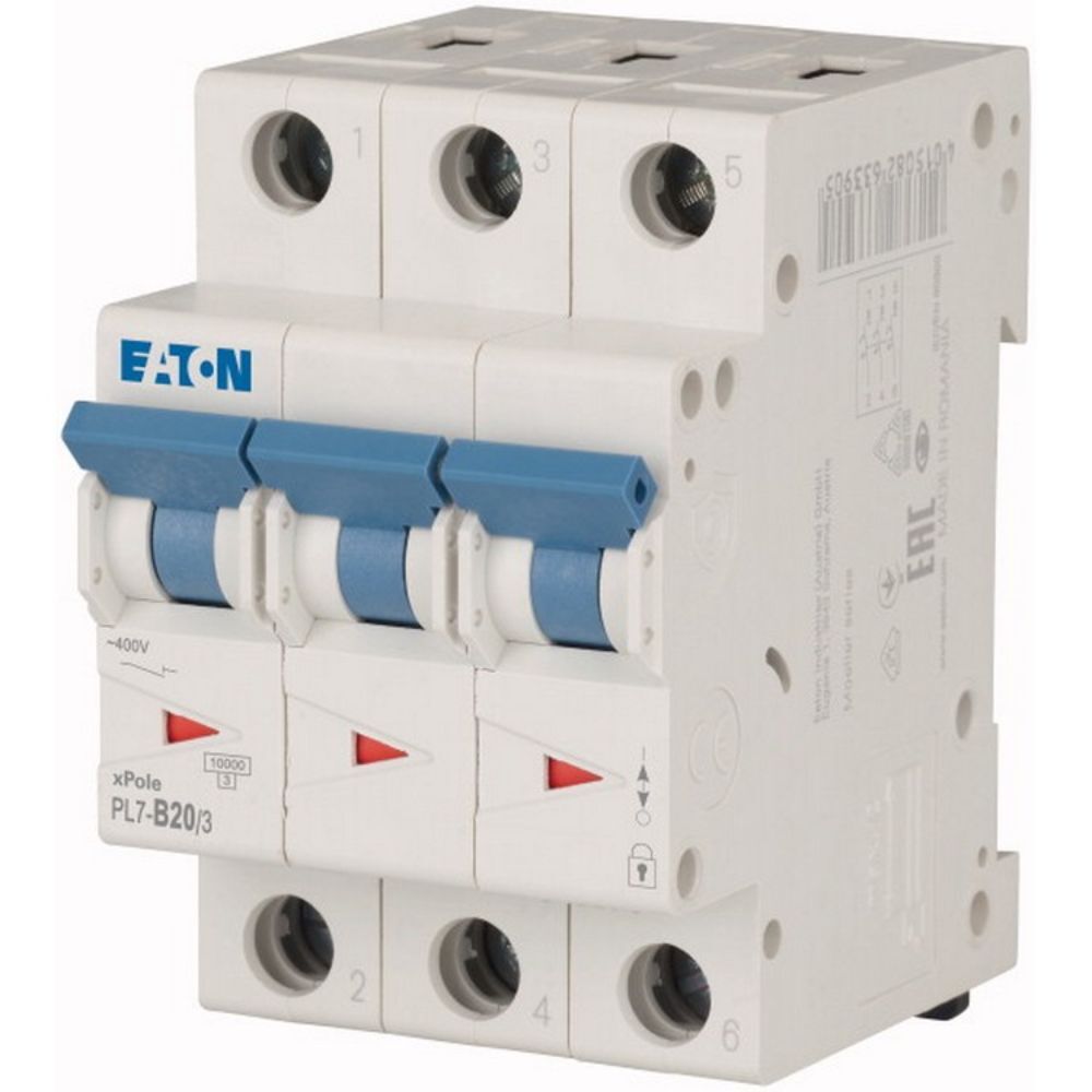 EATON PL7-B20/3 MİNYATÜR DEVRE KESİCİ - 10KA - B EĞRİSİ - 3X20A