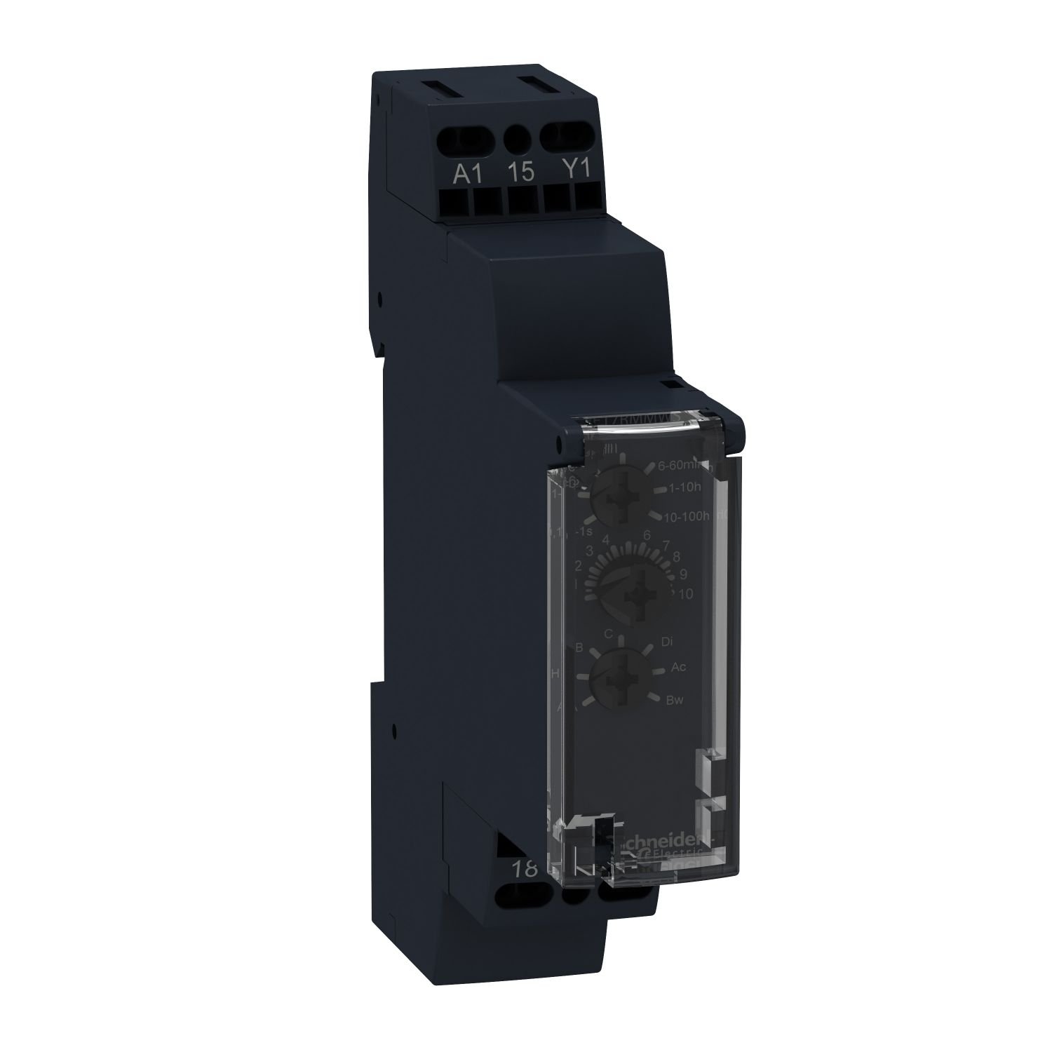 Çok İşlevli Röle, Harmony Zamanlayıcı Röleleri, 8A, 1Co, 0,1S..10H, Güç Açma Gecikmesi, 12...240V AC DC