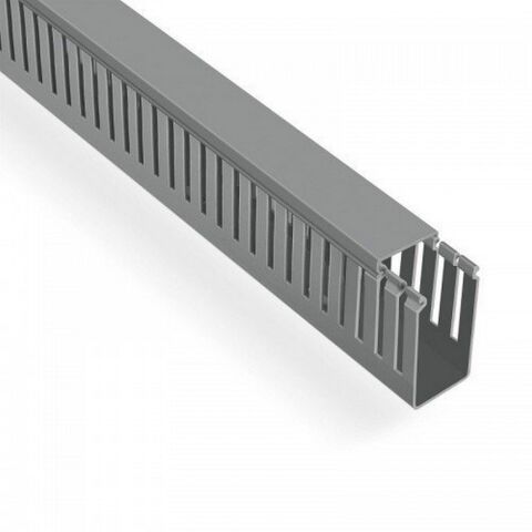 MUTLUSAN 60X80 KABLO KANALI (DELİKLİ) (GRİ) (24 METRE)