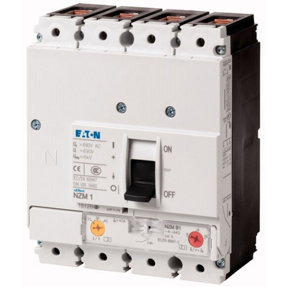 EATON NZMN1-4-A50 KOMPAKT ŞALTER (AYARLANABİLİR TERMİK-MANYETİK KORUMALI) 4X50A 50KA