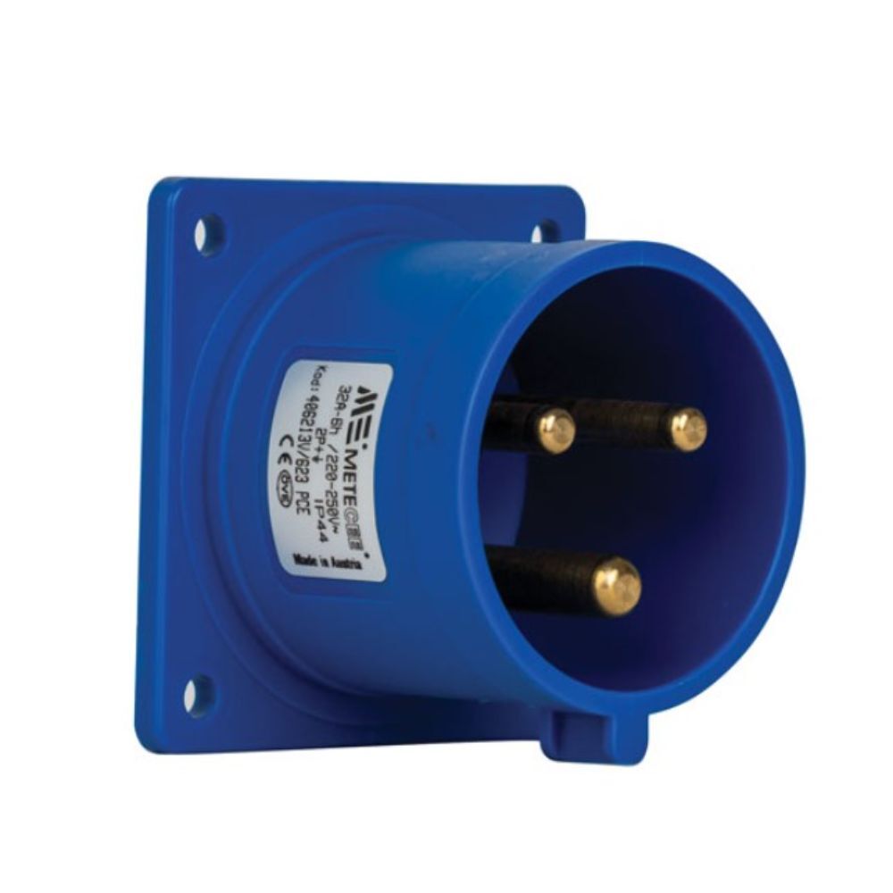 METE ENERJİ 3X32A. IP44 MAKINE FISI -DÜZ-(VİDALİ BAGL.) - 406213V