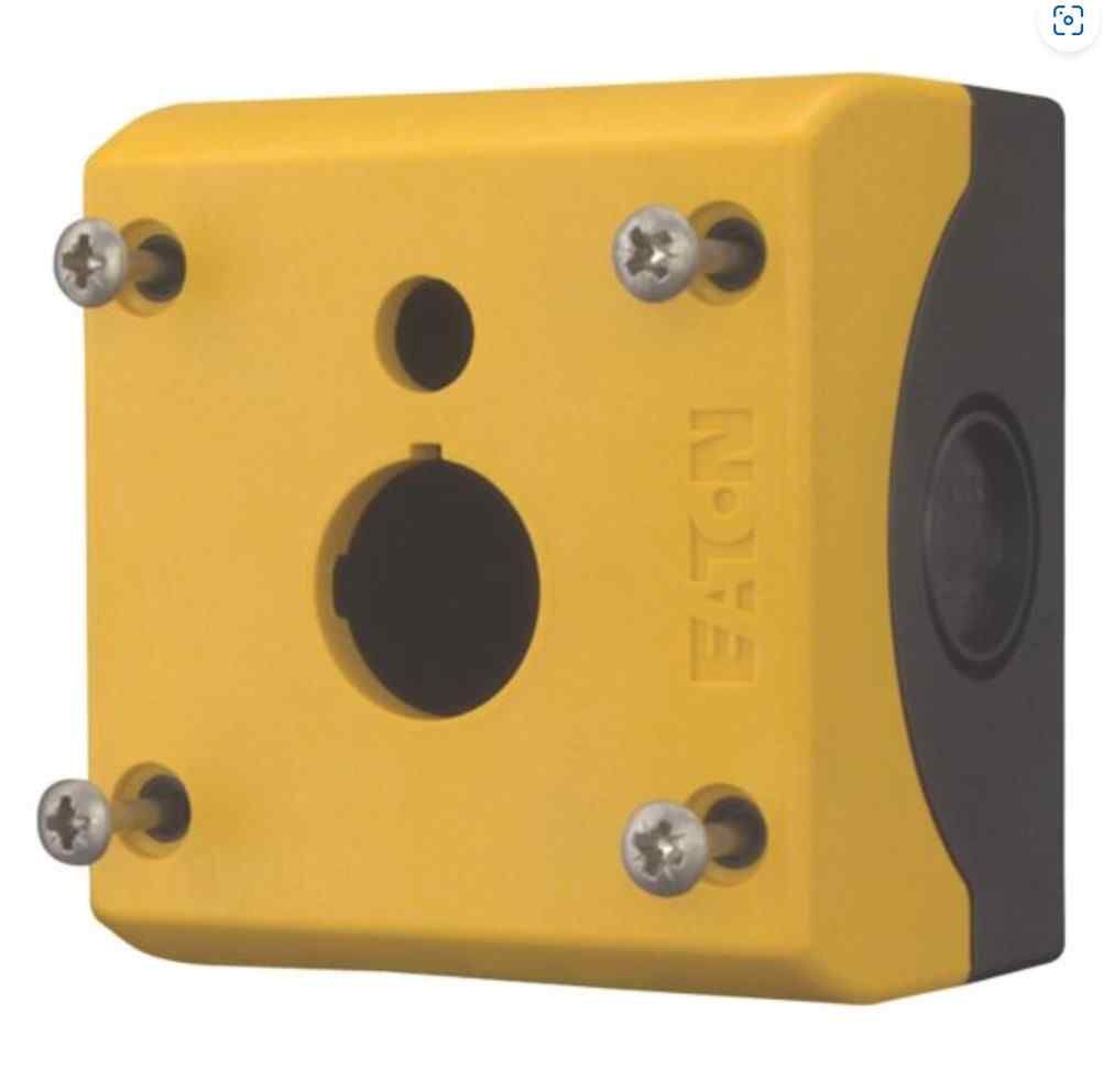 EATON M22-IY1-XPV60 BUTON AKSESUARI: BUTON KUTUSU, 1'Lİ, SARI/SİYAH (IŞIKLI HALKA ETİKET İÇİN)