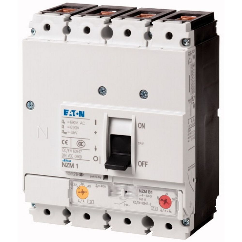 EATON NZMC1-4-A50 KOMPAKT ŞALTER (AYARLANABİLİR TERMİK-MANYETİK KORUMALI) 4X50A 36KA