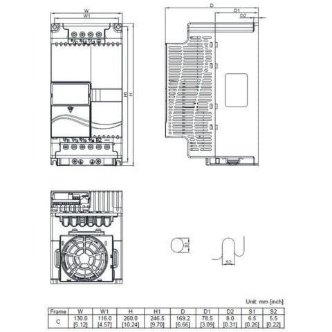 DELTA 5,5KW E SERİSİ 380VAC AC-DELTA VFD055E43A