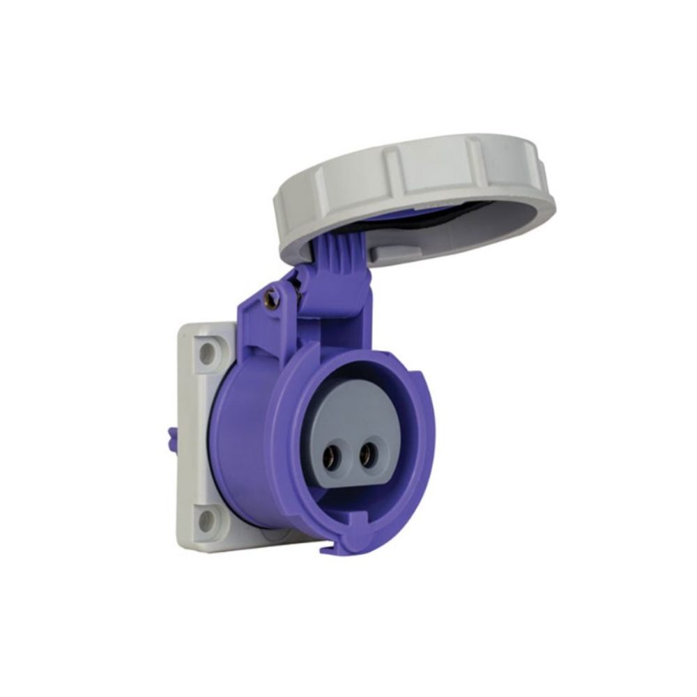 METE ENERJİ 2X16A.24V IP67 MAKİNE PRİZİ DÜZ  VİDALI BAĞLI - 406552V