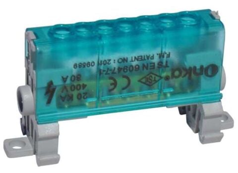 ONKA 6.5X9MM² 2/5 TEK KUTUPLU DAĞITICI ÜNİTE, KAPAKLI ONKA-2061