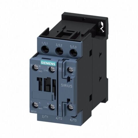 SIEMENS 3RT2026-1AP00 ÜÇ FAZLI SIRIUS KONTAKTÖR AC 230V BOBİNLİ 11 KW 1NO+1NC