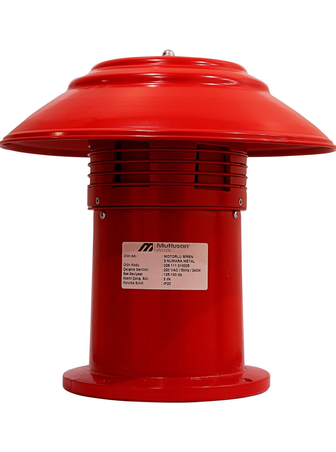 MUTLUSAN AS.3 MOTORLU SİREN 220V-280W (150 DB.)