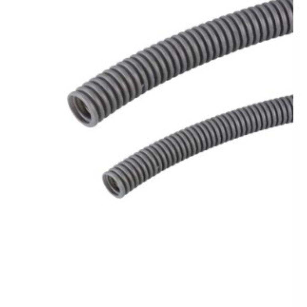 MUTLUSAN PLASTİK Ø20 ALEV YAYMAYAN SPİRAL BORU (AĞIR SERİ) (GRİ) (100 METRE)