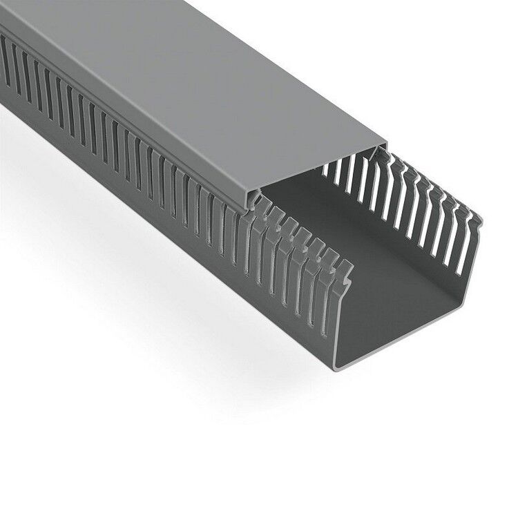 MUTLUSAN 80X60 KABLO KANALI (DELİKLİ) (GRİ) (24 METRE)