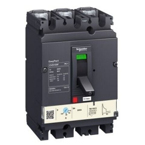 SCHNEIDER 70-100 AMP EASY PACT CVS 3 KUTUP 380V AC 36KA KOMPAK ŞALTER 3606480220449