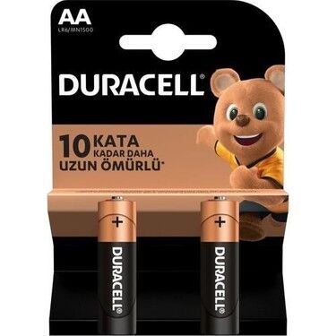 DURACELL ALKALIN KALEM PIL 1.5V AA 2Lİ
