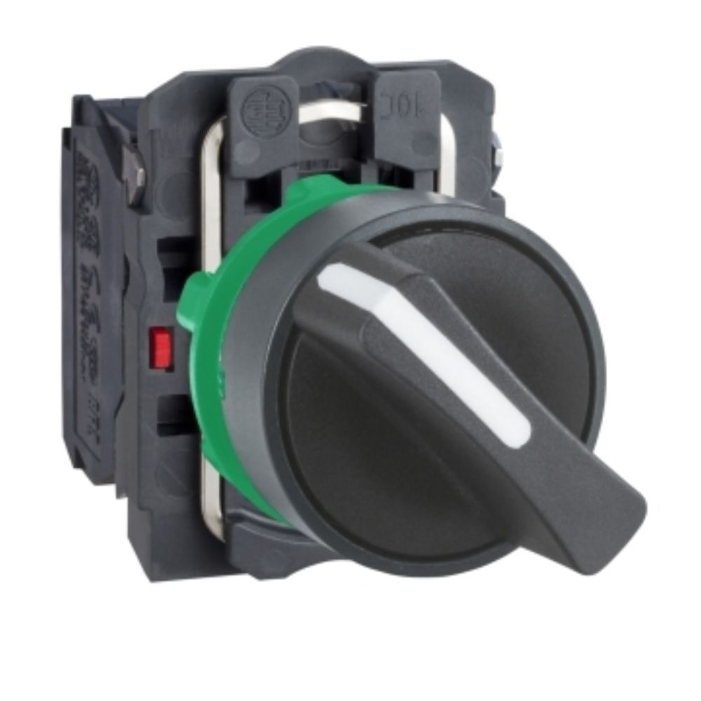 SCHNEIDER SİYAH EKSİKSİZ MANDAL BUTON Ø22 2 KONUMLU SABİT 1NA+1NK XB5AD25