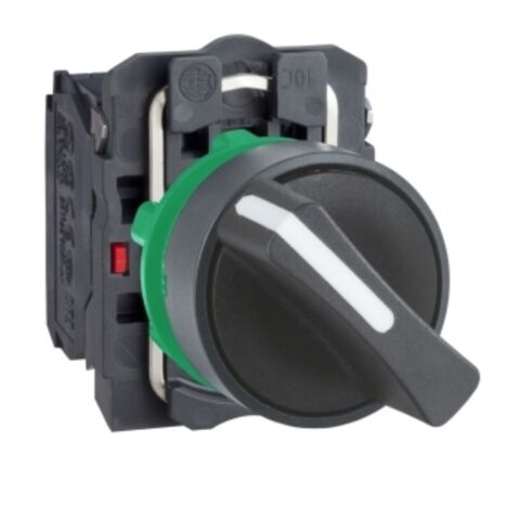 SCHNEIDER SİYAH EKSİKSİZ MANDAL BUTON Ø22 2 KONUMLU SABİT 1NA+1NK XB5AD25