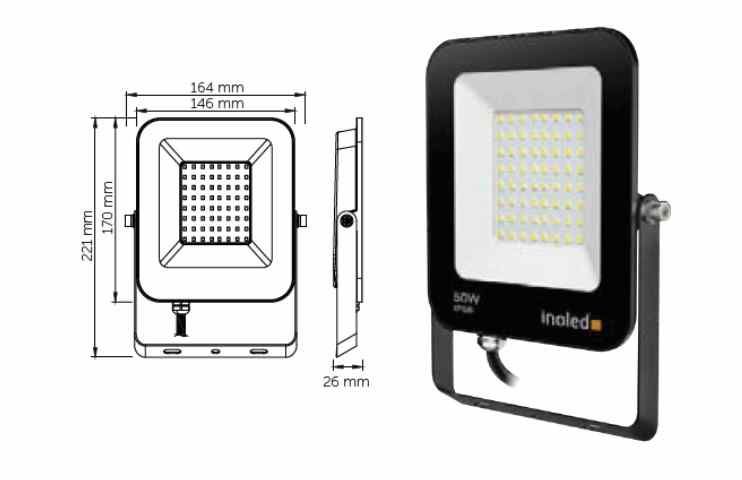 İNOLED 50W EGRA LED PROJEKTÖR(YEŞİL)