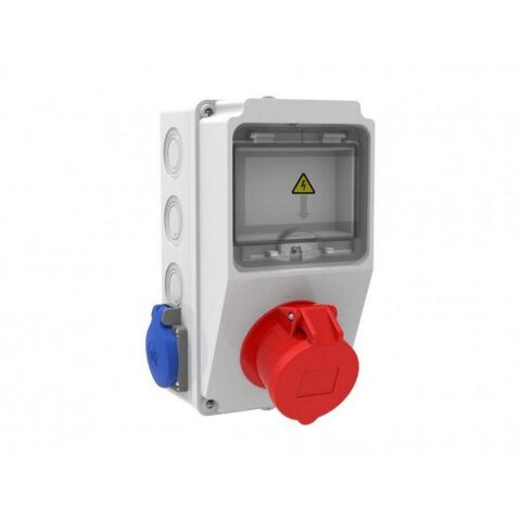 BEMİS BD1-2118-2020 5/16A. 380V. 1 AD. ÖN 1/16A. 220V. 2 AD. YAN PRİZLİ