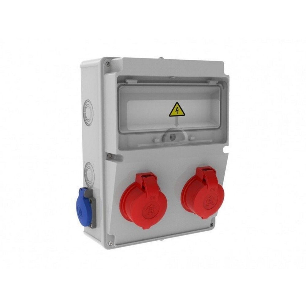 BEMİS BD2-2205-2020 ÖN 2 AD. 3/25A. 380V. YAN 2 AD. 1/16A. 220V. PRİZLİ KOMBİNASYON