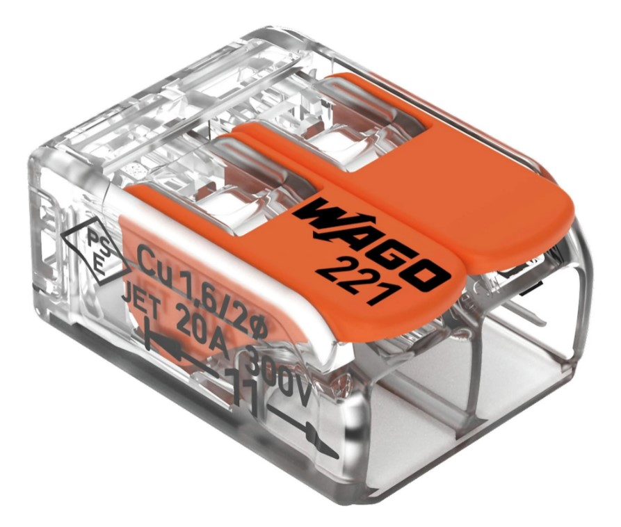 WAGO 2X4MM ÇOK AMAÇLI KONNEKTÖR-Tırnaklı Klemens WAGO (100 ADET)
