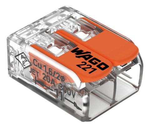 WAGO 2X4MM ÇOK AMAÇLI KONNEKTÖR-Tırnaklı Klemens WAGO (100 ADET)