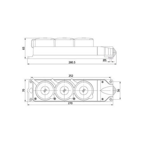 METE ENERJİ 3X25A. ÜÇLÜ GRUP  PRİZ 401052