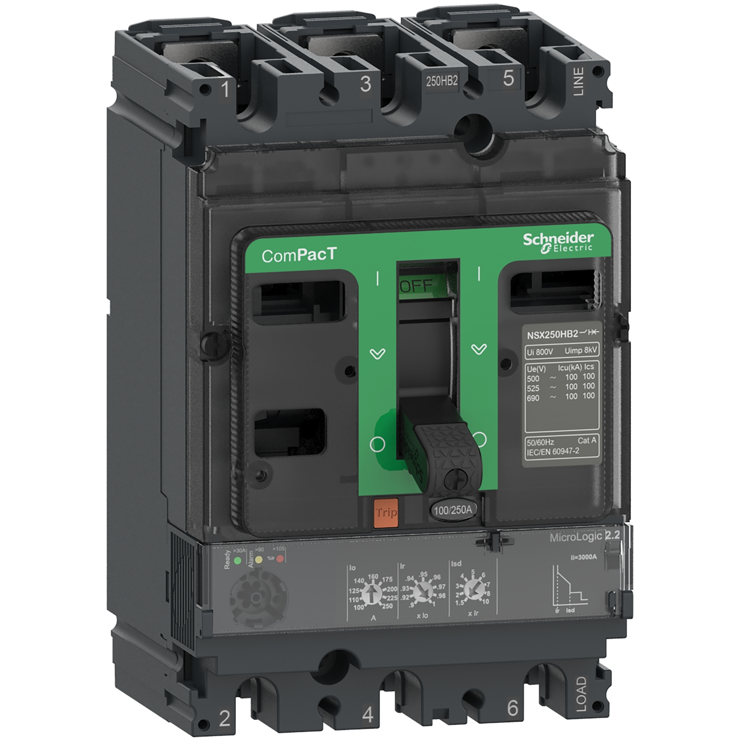 SCHNEIDER NSX100F  MİCROLOGİC 2.2  36KA KOMPAKT ŞALTER